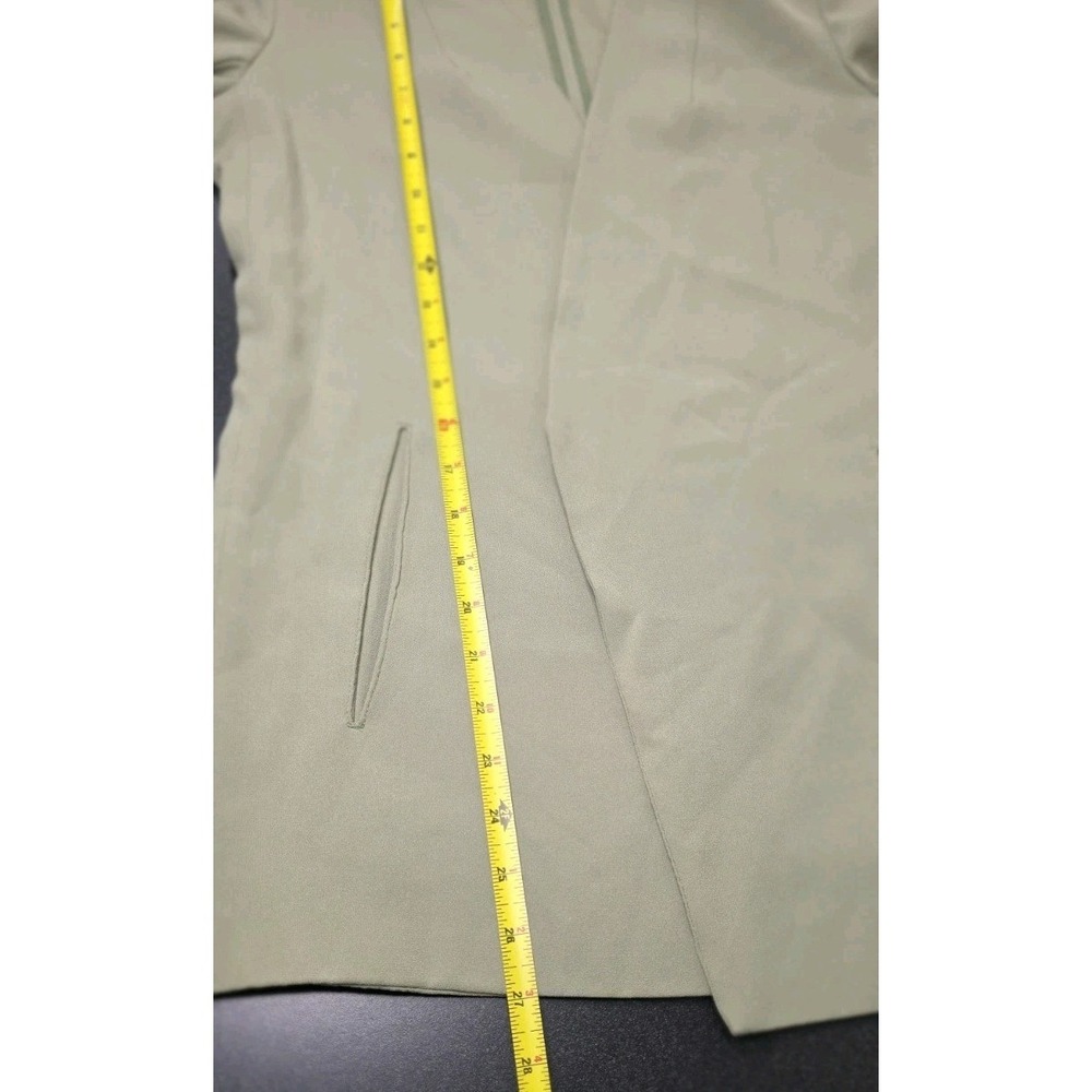 New Babaton Aritzia Power Hip Blazer Green Open Front Women 0 Career Business - Picture 8 of 9